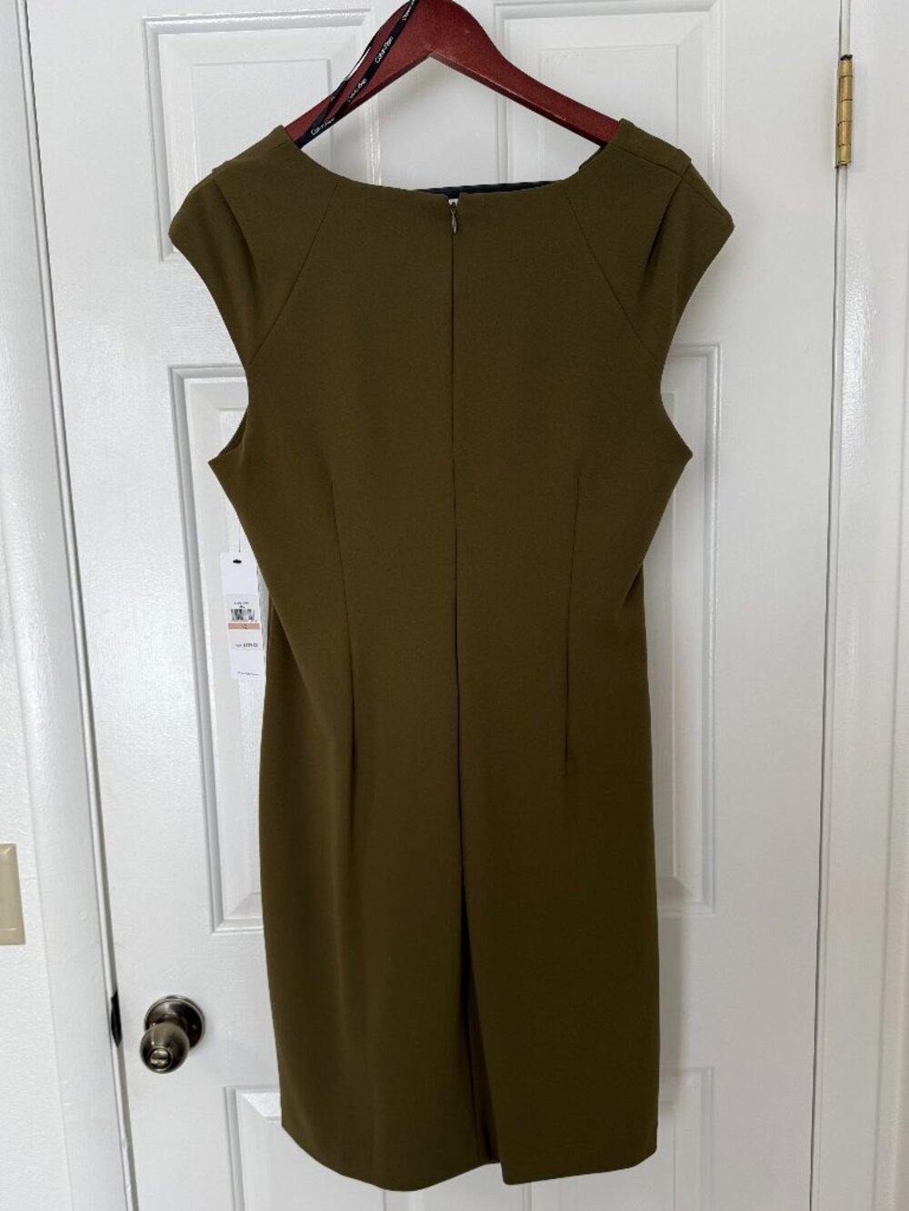 NWT Calvin Klein Midi Dress Olive Green Size Large